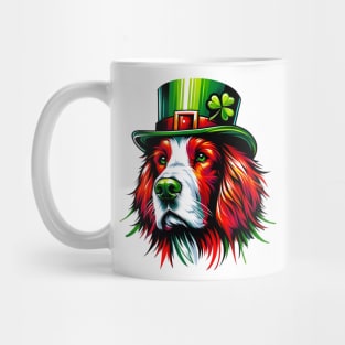 Irish Red and White Setter Celebrates St. Patrick's Day Mug